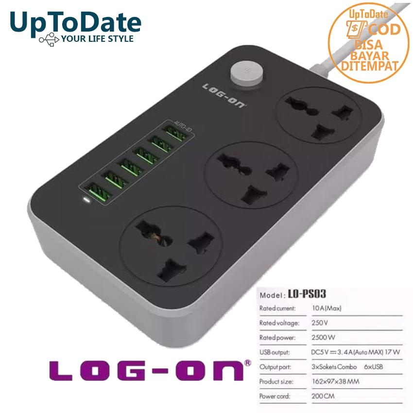 Charger Log - On CHARGER LOGON 6 PORT USB + 3 POWER SOCKET LO-PS03