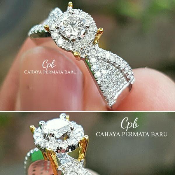 Cincin Berlian 0.50 Carat Ring Emas 40 % 3.00 Gram Fashion Wanita