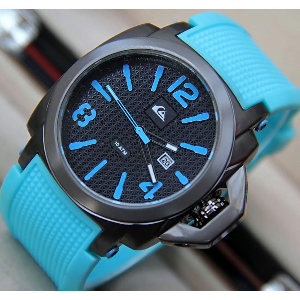 Jam Tangan Pria / Cowok Murah Quiksilver Rubber Light Blue