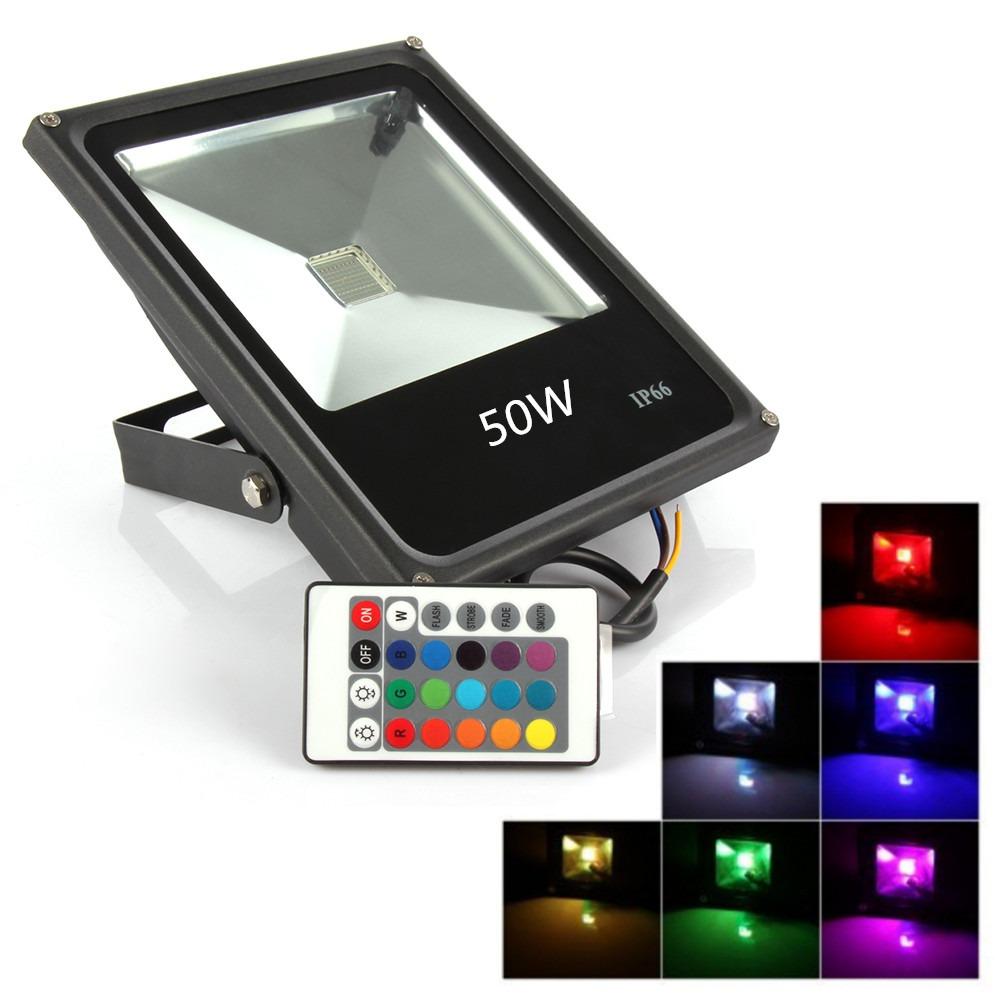 Lampu LED SOROT 50W Flood Light Lampu tembak RGB warna warni 50 w watt