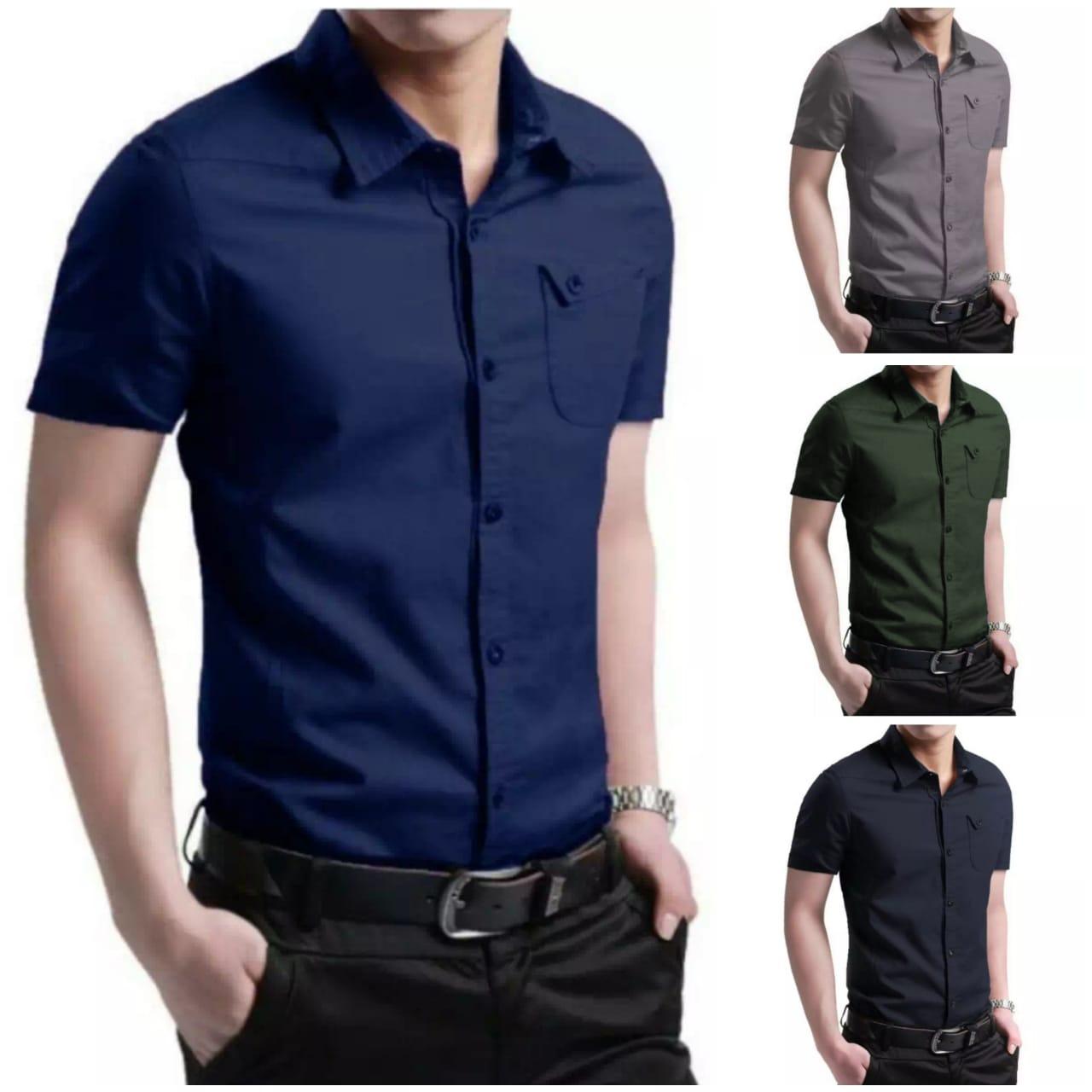Anvi Kemeja Pria Lengan Pendek Miller - 4 Warna