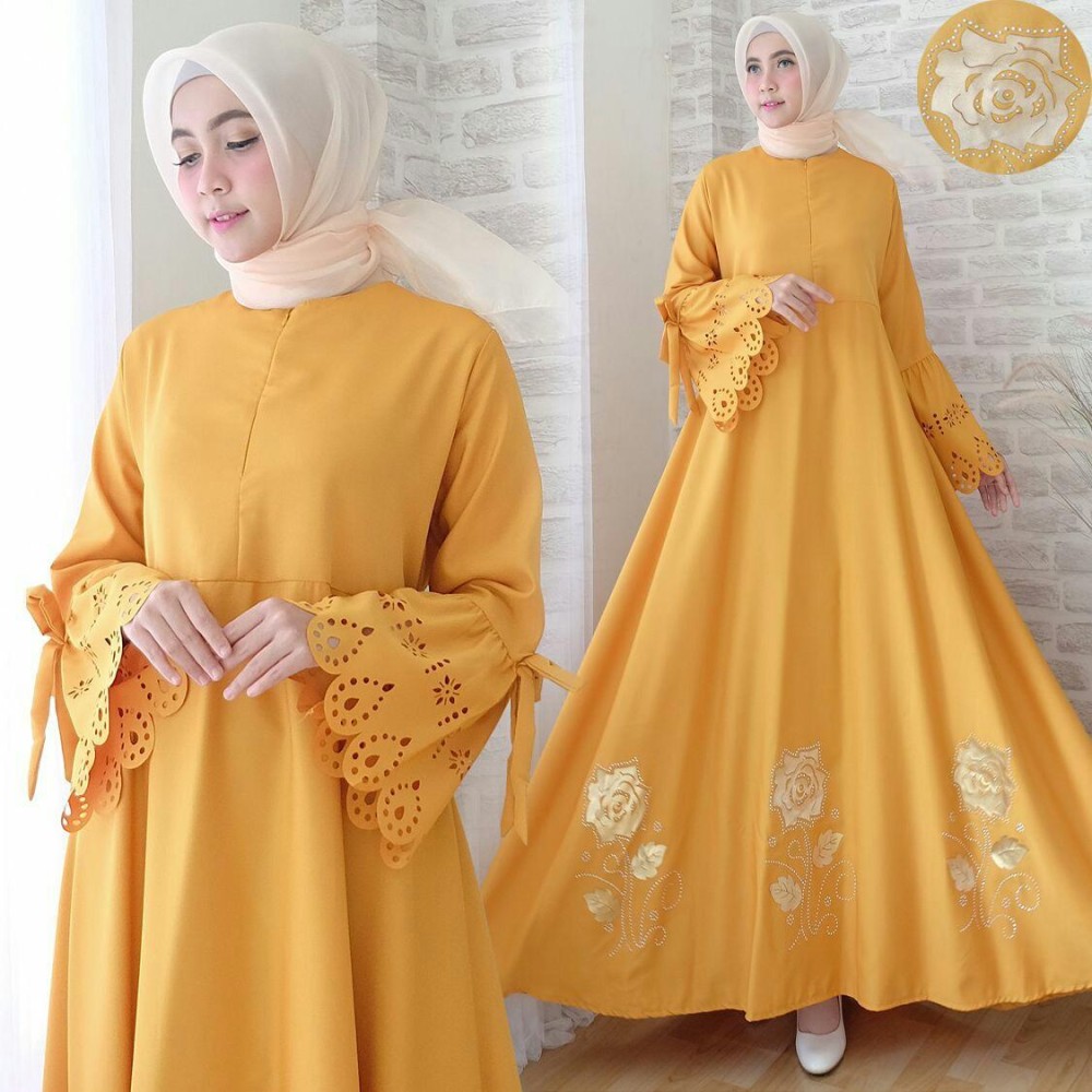 Snowshop Gamis Syari KaylaNew Colour - Baju Muslim / Fashion Wanita / Baju wanita / Baju Gamis / Busui / Gaun / Baloteli / XL / Jumbo / Syari