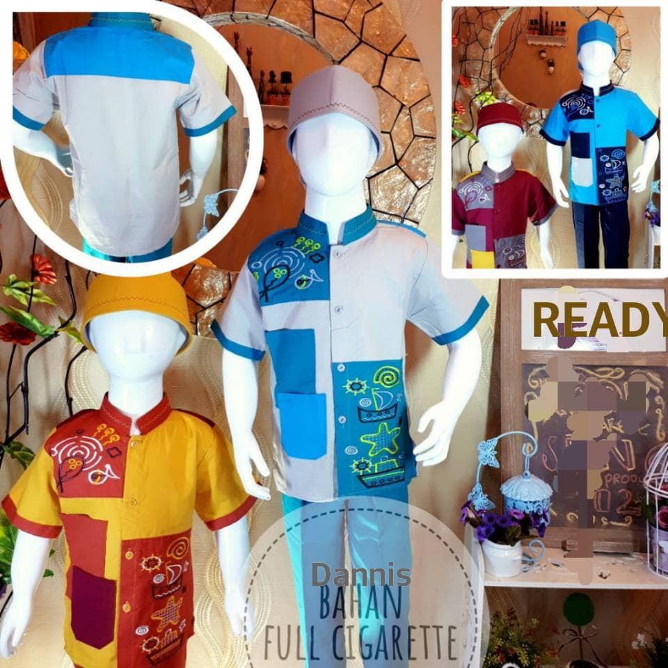 Baju Muslim Anak ZGS80 STELAN KOKO ANAK BAHAN DANNIS MURAH NEW ARRIVAL BEST SELLER ()