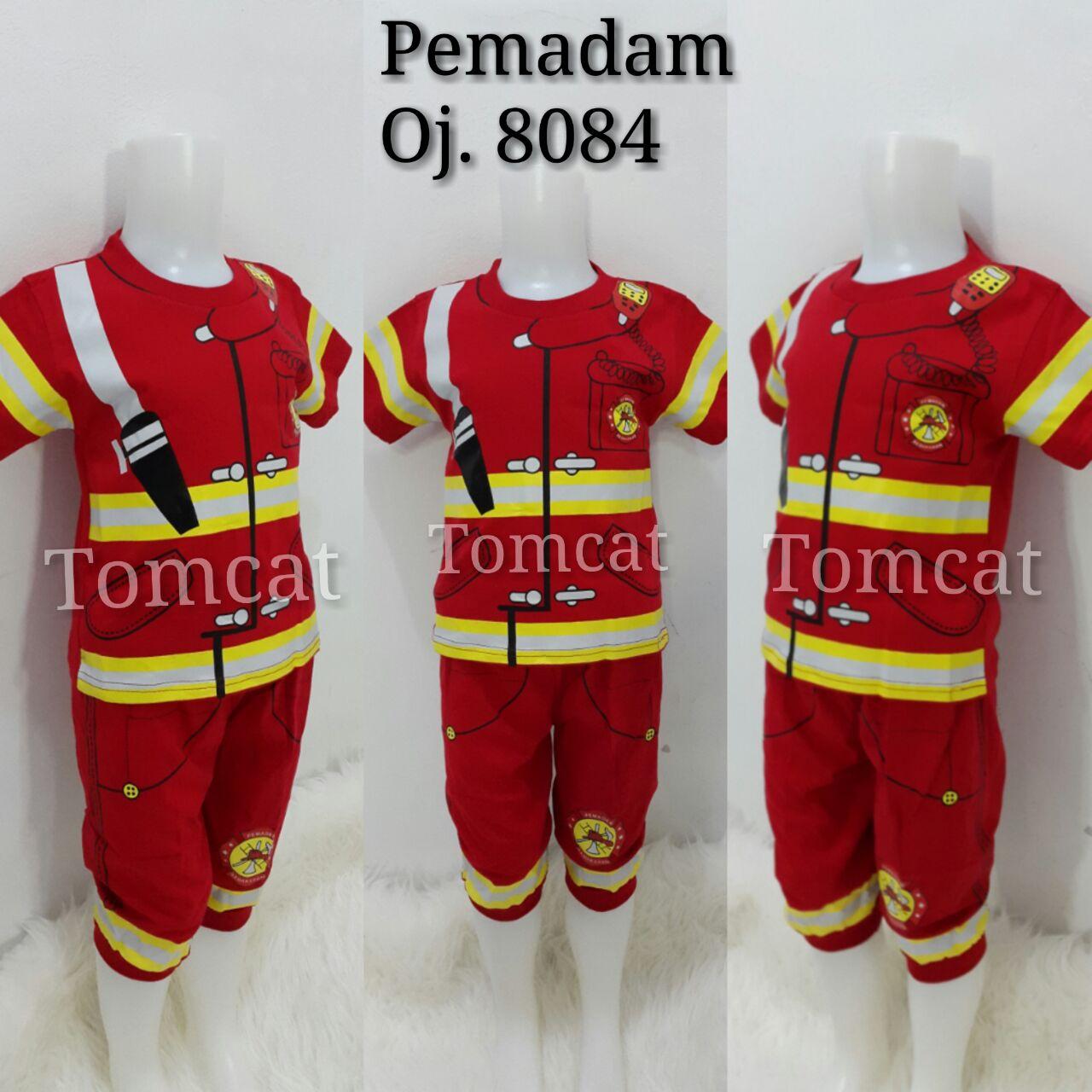 Baju Profesi Anak Pemadam Damkar Fire Fighter Setelan Kaos Joger