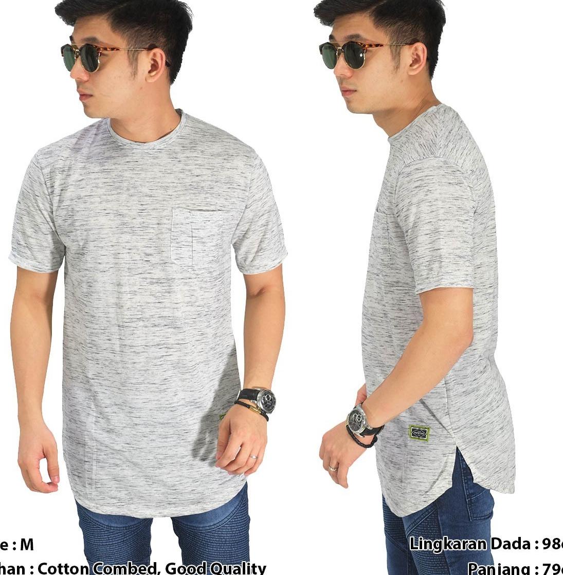 Longline cowok abu abu kaos cowok model panjang korea boyband longline korea cowok longline polos pria