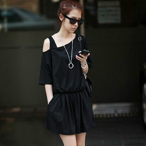 MM Jumpsuit Baru Strapless Rok Celana Pendek Kasual Ukuran Besar