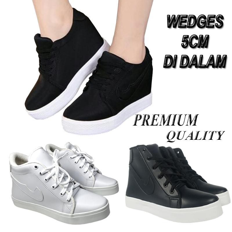 BD06 Sneakers wedges wanita korea