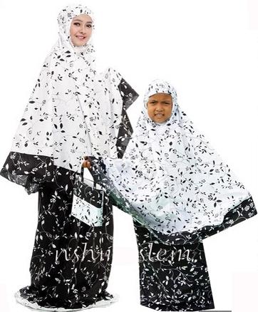 Mukena Couple Ibu Anak Trendy Katun Jepang Motif - Shabby Couple