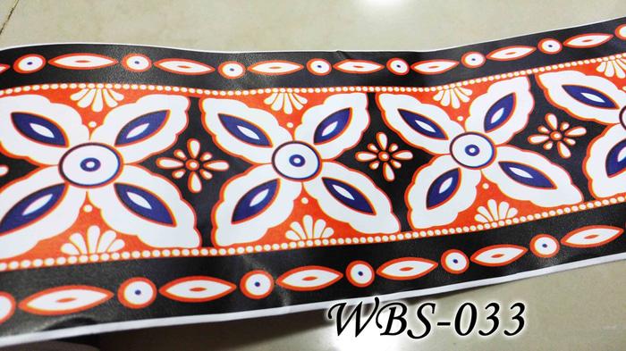 promo WBS033 BLACK BATIK WALL BORDER STICKER KACA & DINDING 10M LIST TEMBOK original