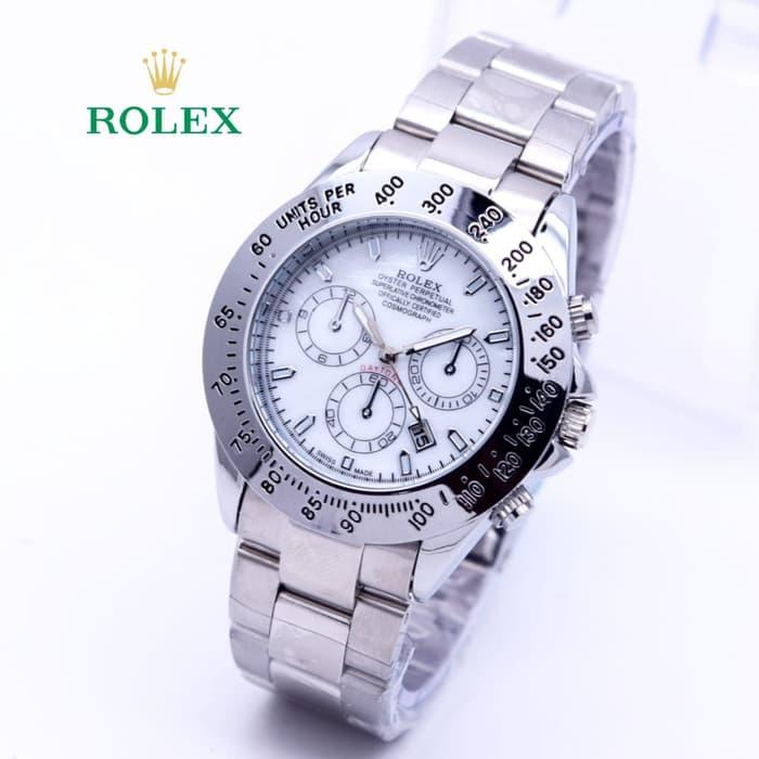 Jam Tangan Wanita RLX Daytona Silver Rantai