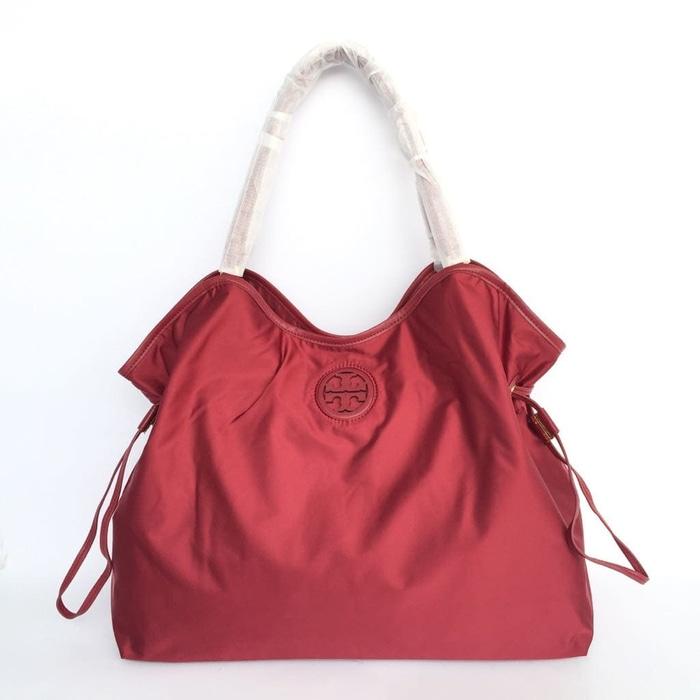 HOT PROMO!!! Tas Branded Tory Burch Nylon Slouchy Tote - RED - SCWV1H