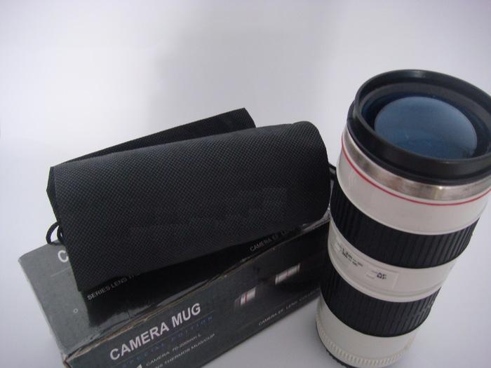 Gelas Mug Replika Lensa Kamera Canon 70-200mm tutup Fish Eye - a