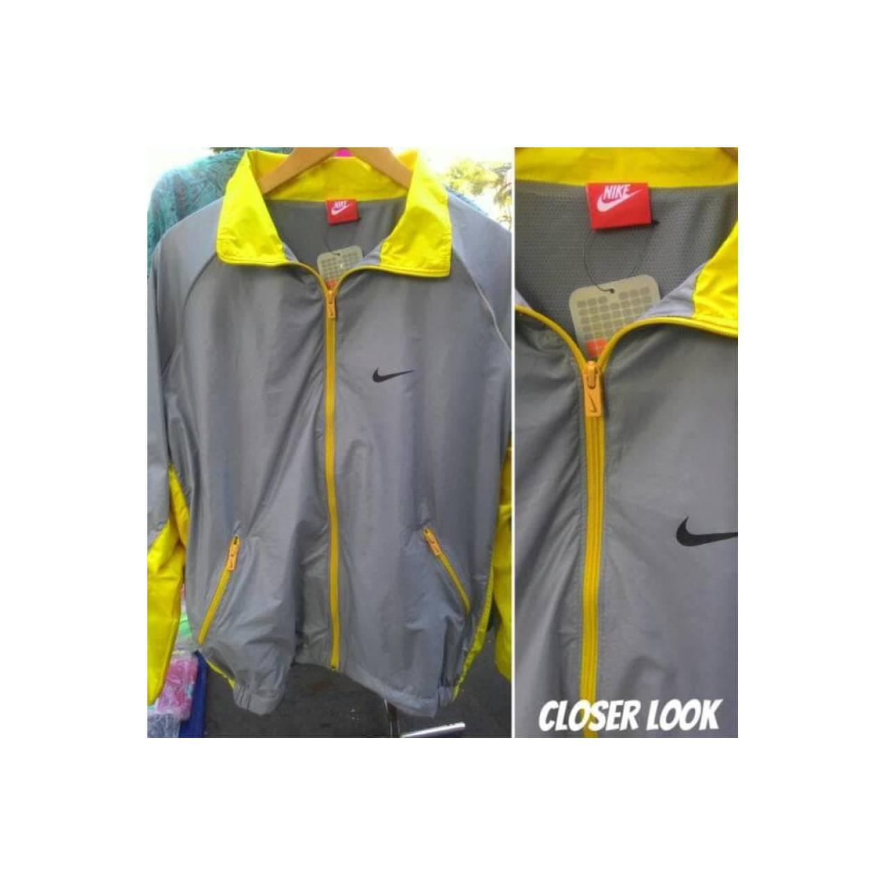 Jual Jaket Running Nike Waterproof Abu Kuning Hot