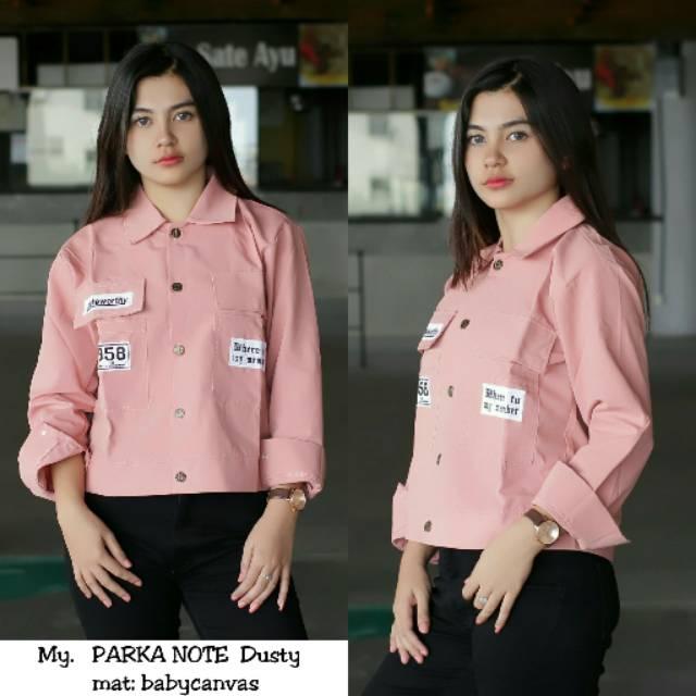 Jaket Parka Note Dusty Pink
