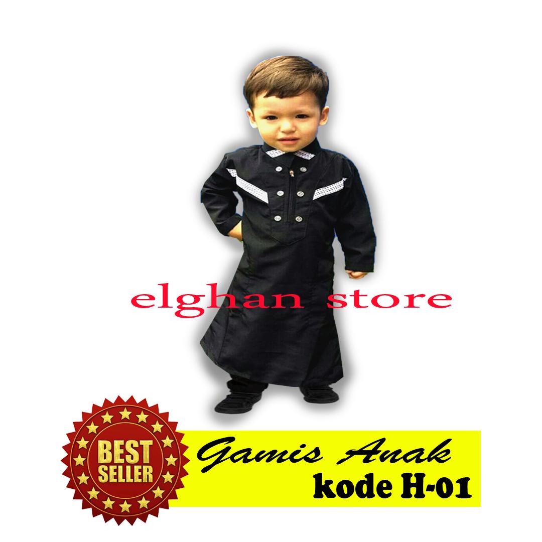 promo RAMADHAN Koko anak baju muslim gamis anak pria 2018 0-12 TAHUN PUTIH DAN HITAM