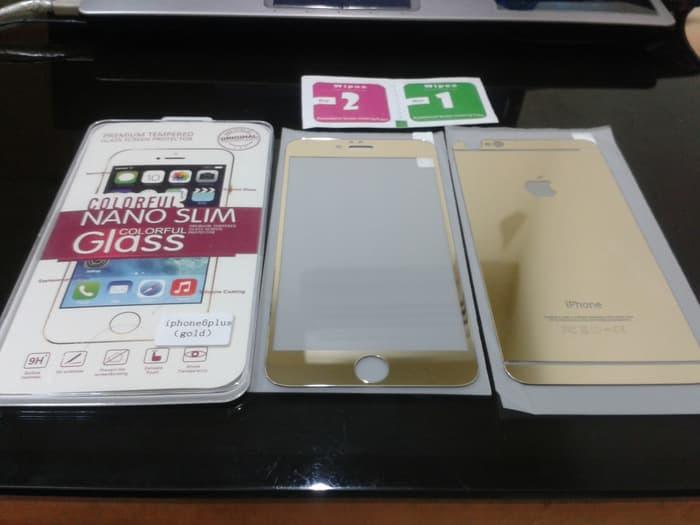 Best Seller Iphone 6 4.7 Tempered Glass Warna Mirror Hitam Silver Gold