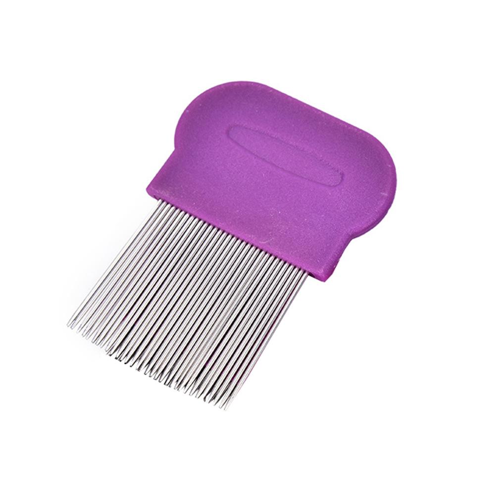 Berguna Anoplura Sisir Kutu Cootie Stainless Steel Kutu Sisir untuk Flea Sisir Kutu Rambut - Ungu