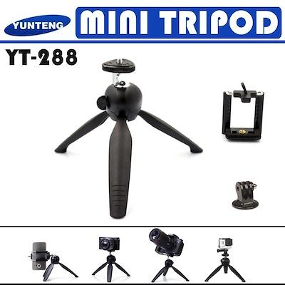 Yunteng 288 Mini  Tripod + Holder U - Hitam