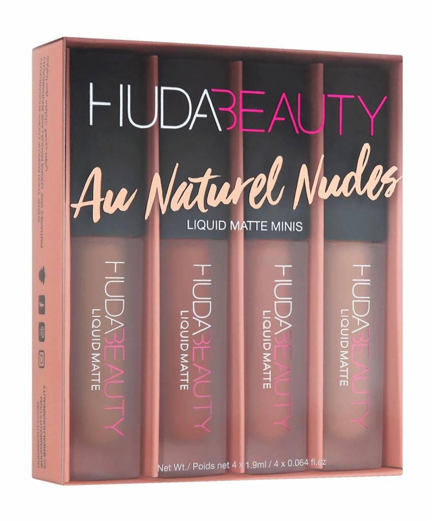 Huda Beauty Lipstik LipStick Au Naturel Nudes Liquid Matte Minis Lip Stik Cair Isi 4pcs Laz COD Graha Expo