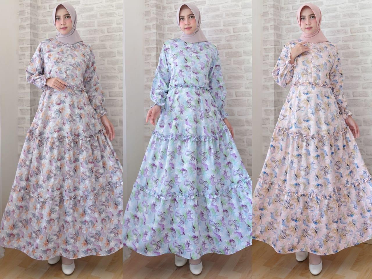 Ezpata Gamis Motif Jombo big Size 120 Cm Lebaran 2018 Murah
