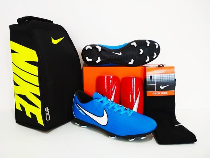 SEPATU BOLA Neymar MURAH BERKUALITAS PAKET All In One BONUS TAS, KAOS KAKI, DECKER