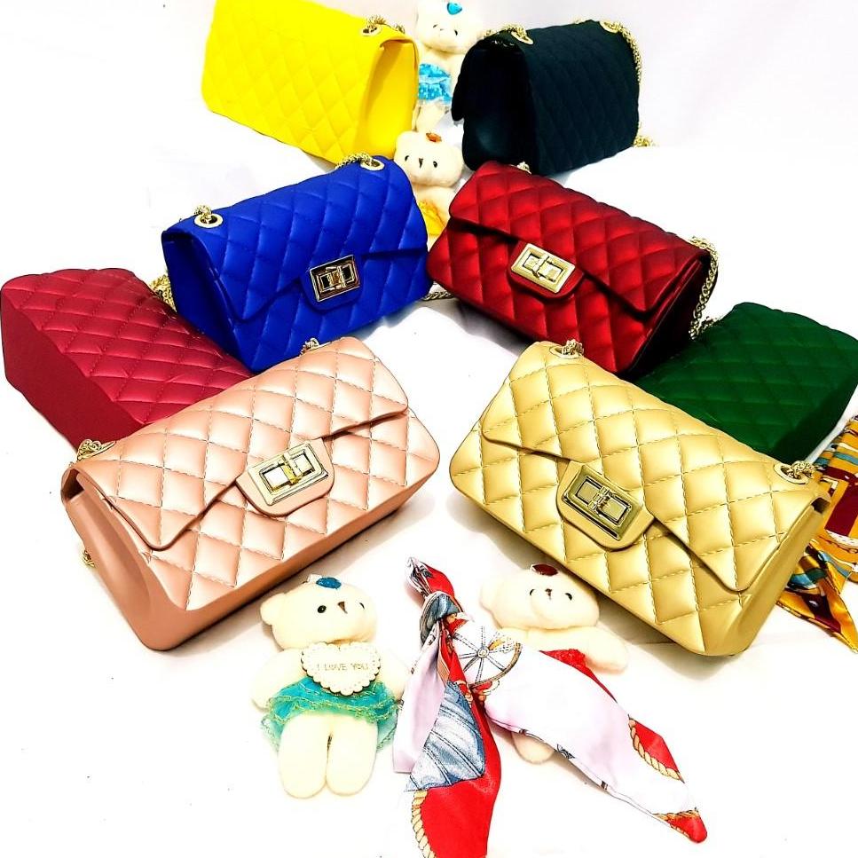 tas fashion jelly premium free SYAL BONEKA BISA BAYAR DITEMPAT-tas wanita-tas import-tas selempang-tas fashion