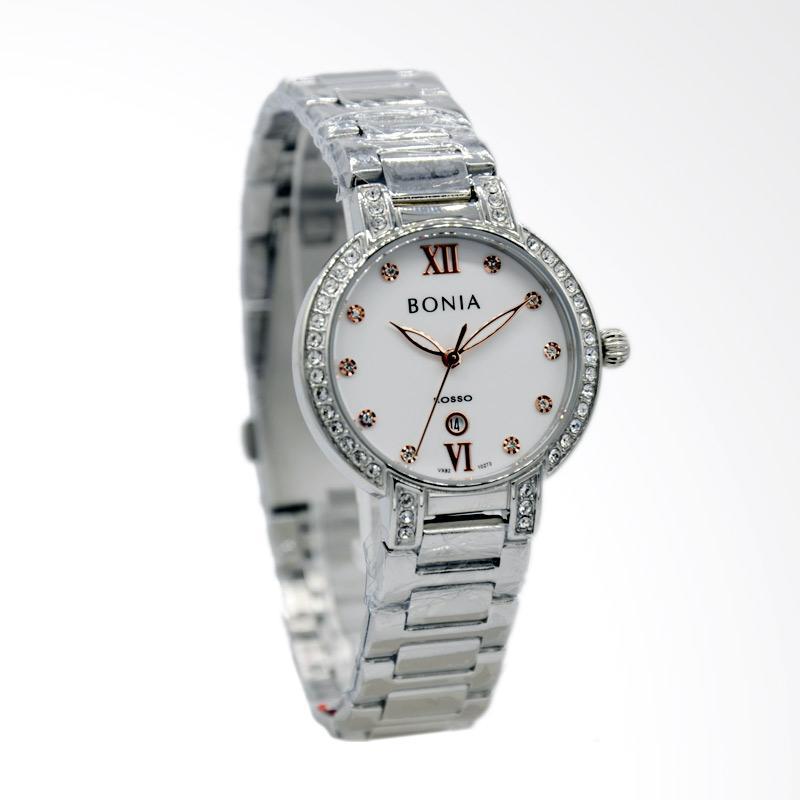 Bonia BNB10273-2373S Silver Rosso - Jam Tangan Wanita