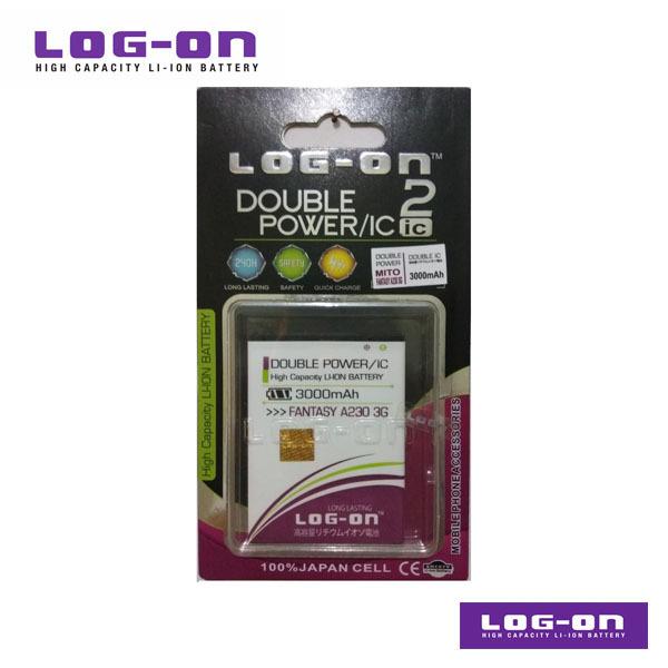 LOG-ON Battery For Mito A230 / Fantasy Fly - DoublePower & IC - Garansi 3 Bulan