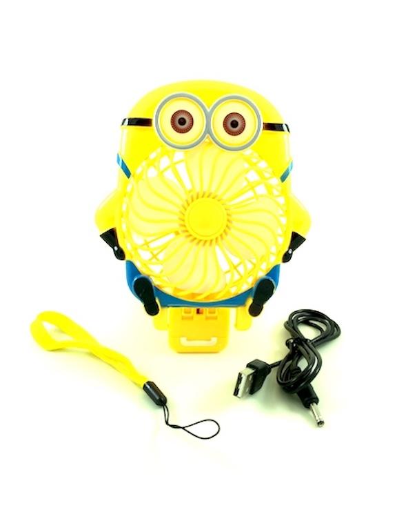 Kipas Angin Pendingin Recharge Cas Kecil Mini Karakter Minion - Random