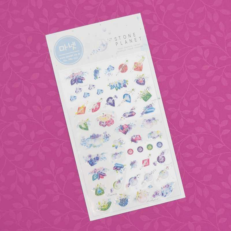BEST SELLER Monet Stone Planet Diary Deco Stickers / Sticker Hiasan Buku HARGA TERMURAH