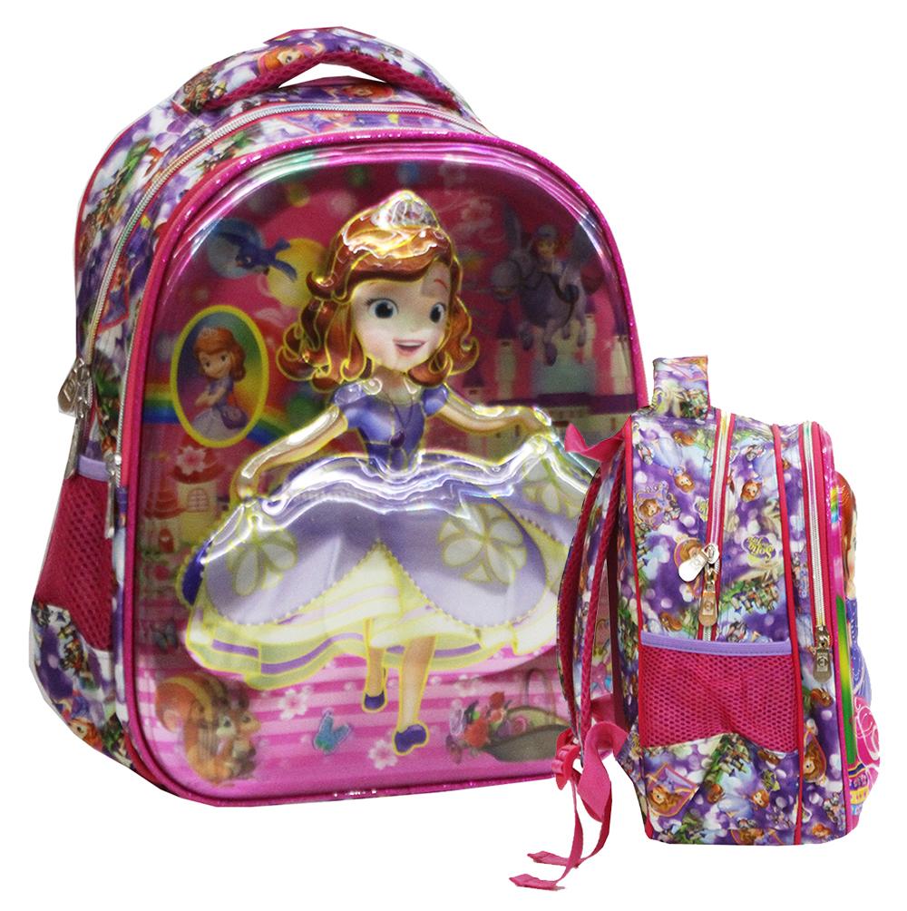 Onlan Tas Ransel TK atau PAUT Motif Anak Perempuan Unik Import - Purple