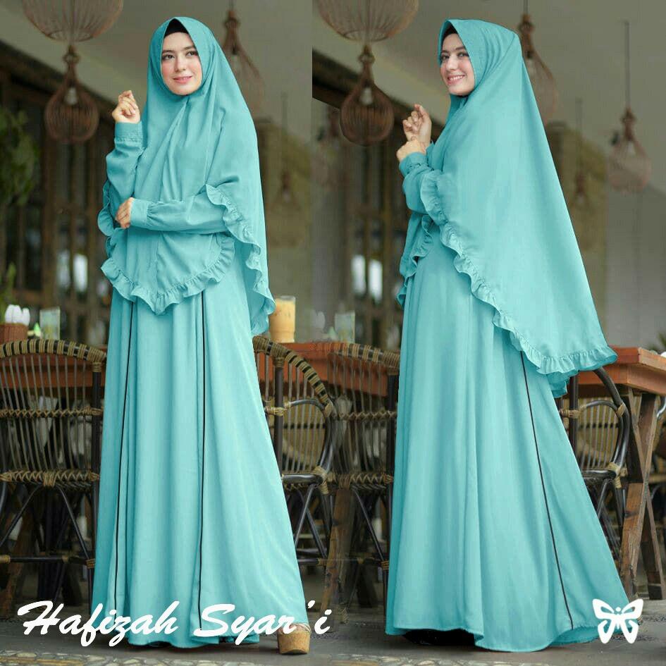 BAJU MUSLIM Lela Fashion Muslim / Gamis Muslim Syari DRESS JERSEY PREMIUM PAKAIAN WANITA CEWEK KEKINIAN GAMIS SYARI MAXI MAXY BUSANA PESTA JAMAN NOW MOTIF POLOS RENDA LEBARAN RAMADHAN GROSIR MURAH TERMURAH SS (fizahha) - Mint