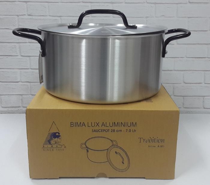 Original BIMA PANCI ALUMINIUM SAUCEPOT 28CM 7,0 LITER MADE IN INDONESIA - A006