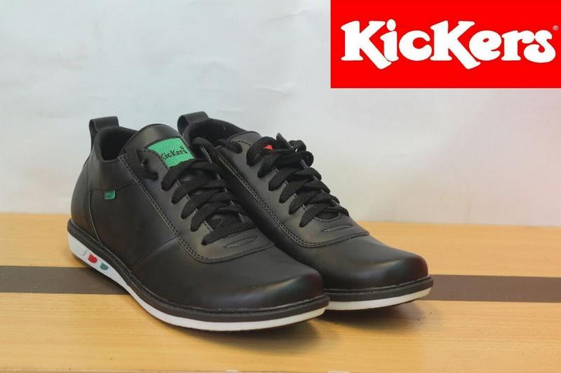 Sepatu SNEAKERS Kickers Casual Low Boots Kulit Asli MJ Slip On Pria Slop Formal Pantofel