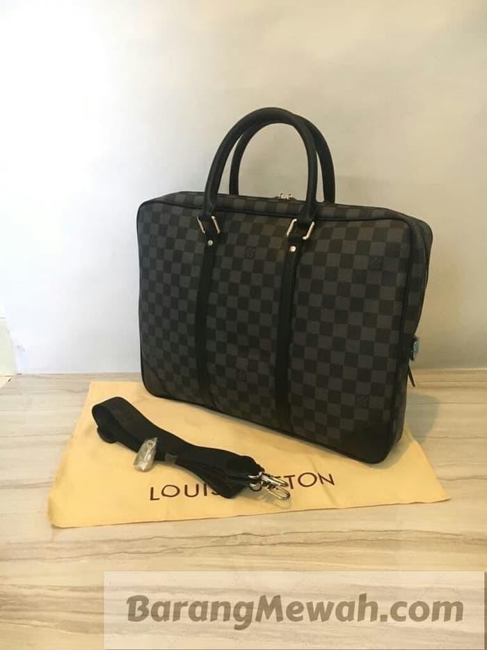 HARGA DISKON!!! Tas Louis Vuitton Portee Document Bag Damier Graphite