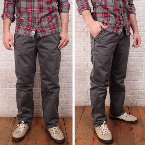 Celana jeans bahan kanvas pria reguler coklat standar terbaru murah premium quality