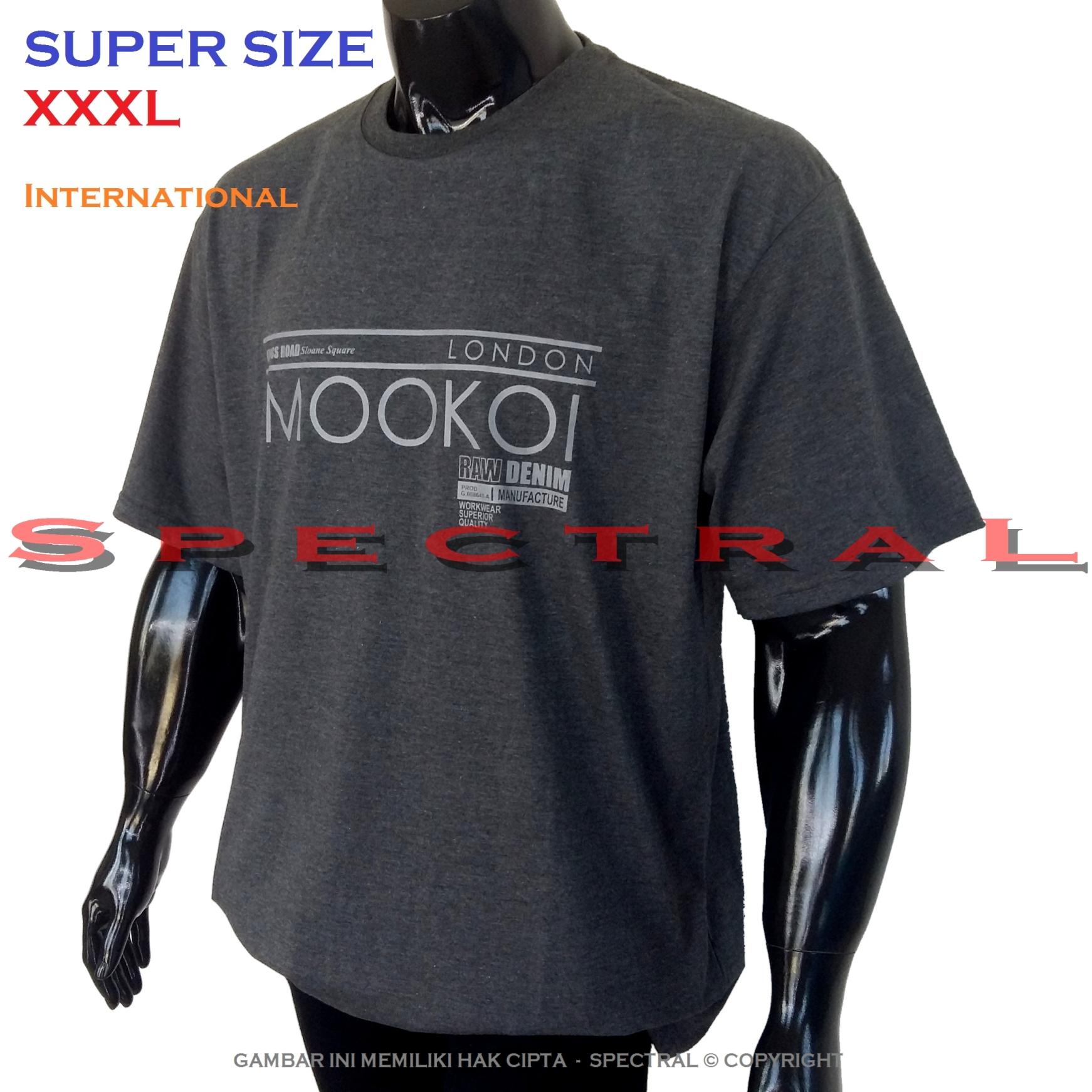 Spectral – SUPER BIG SIZE XXXL INTERNATIONAL 100% Soft Cotton Combed Kaos Distro Jumbo BIGSIZE T-Shirt Fashion Ukuran Besar Polos Celana Atasan Pria Wanita Katun Bapak Orang Tua Gemuk Gendut Lengan Simple Sport Casual 3L 3XL Baju Cowo Cewe Pakaian Terbaru
