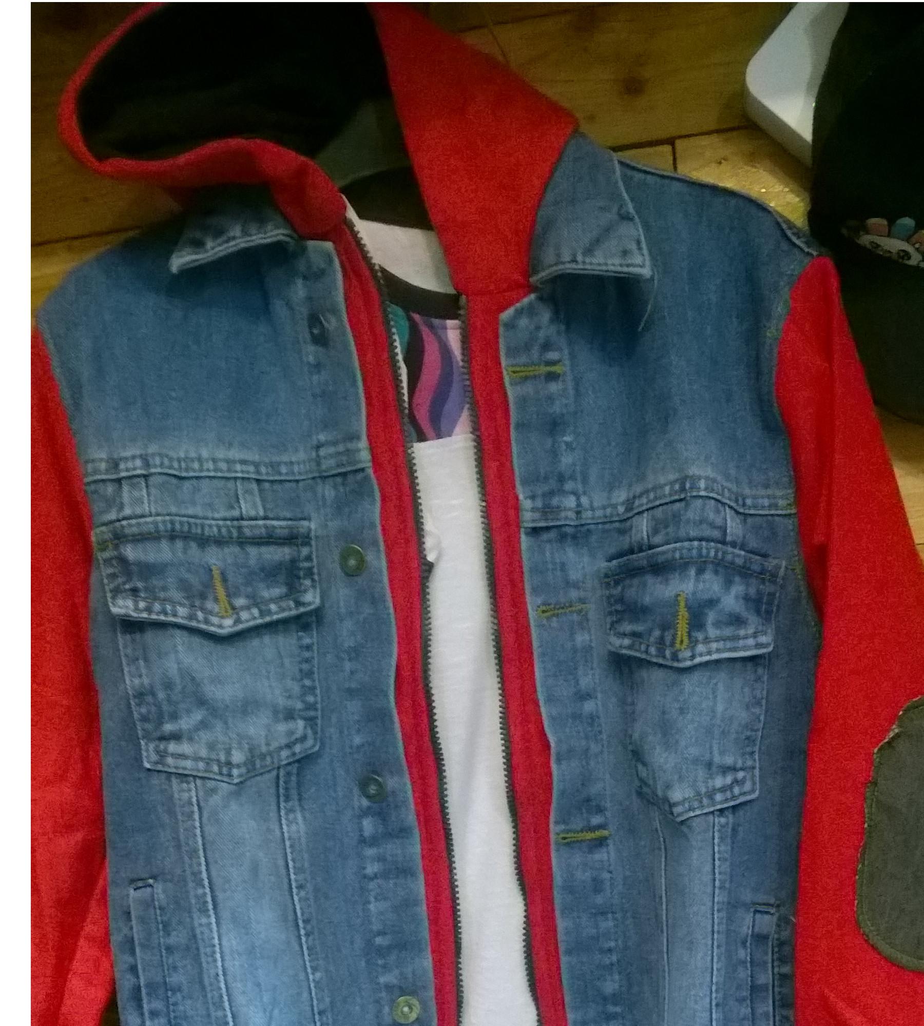 Jaket levis hoodie jeans denim size M dan L terbaik
