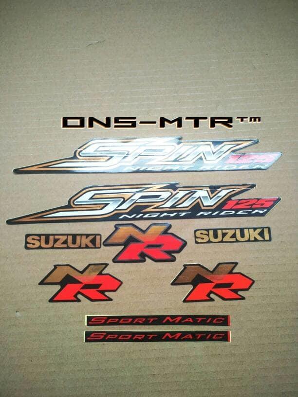 Aksesoris motor nmax/Aksesoris motor vario 150/Aksesoris motor beat/Aksesoris motor vario 125/Aksesoris motor yamaha nmax/Aksesoris motor vixion striping spin NR / sticker suzuki spin nr kualitas bahan original