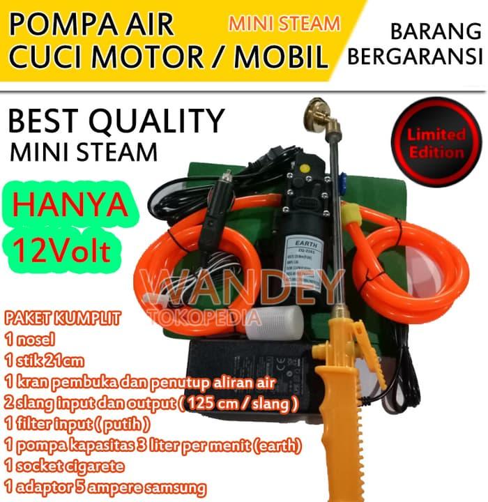 Sedang Diskon!! Pompa Air Cuci Motor U002F MobilU002F Cuci Ac (Mini Steam) Cuci Kendaraan - ready stock