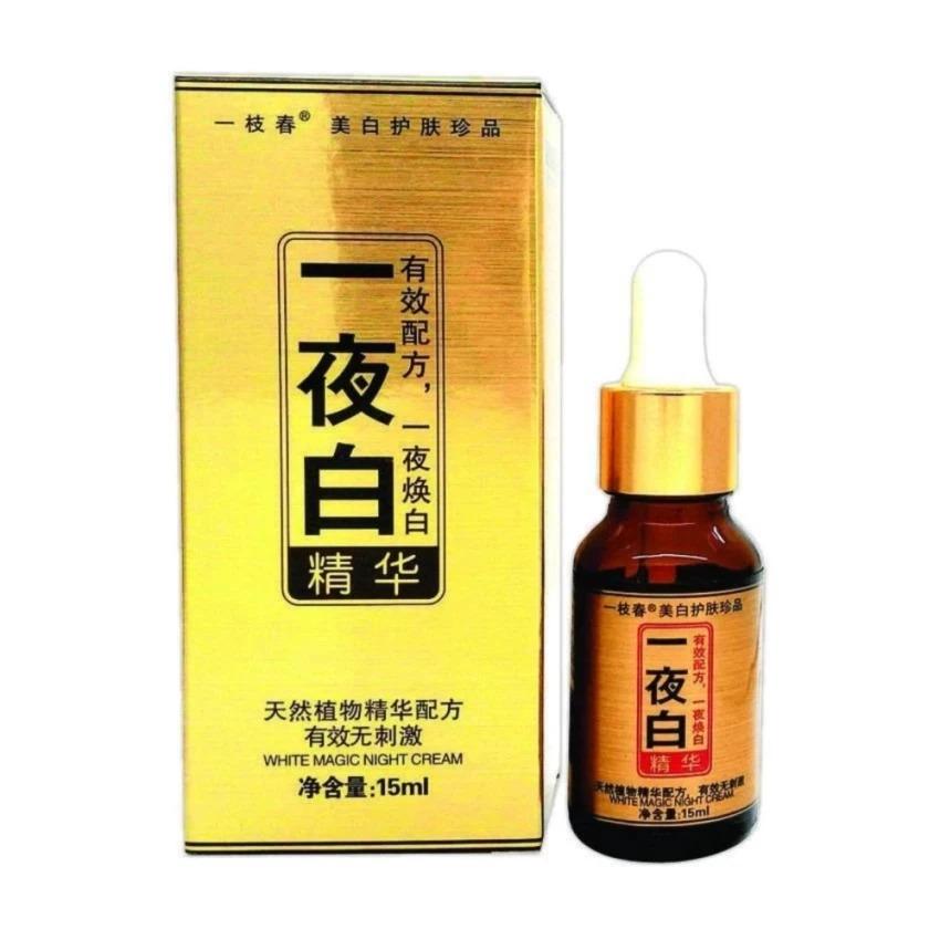 Pahe 2 Btl Serum Korea (Magic Serum) Bpom - Isi 20 Ml Original Esvior Pemutih Wajah Made In Korea Dgn Ekstrak Vit. C, Menghilangkan Jerawat, Flek, Komedo , Mengecilkan Pori White Magic Night Serum