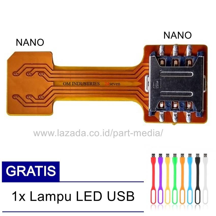 SIM Card + Micro SD Converter for Hybrid Smarthpone + Free LED USB