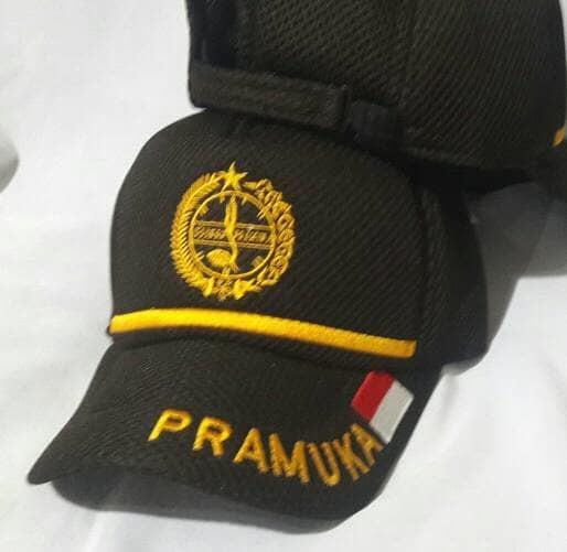 Terbaru!! Topi Pramuka Jaring Dobel Mess Model Topi Perwira Warna Coklat Tua - ready stock