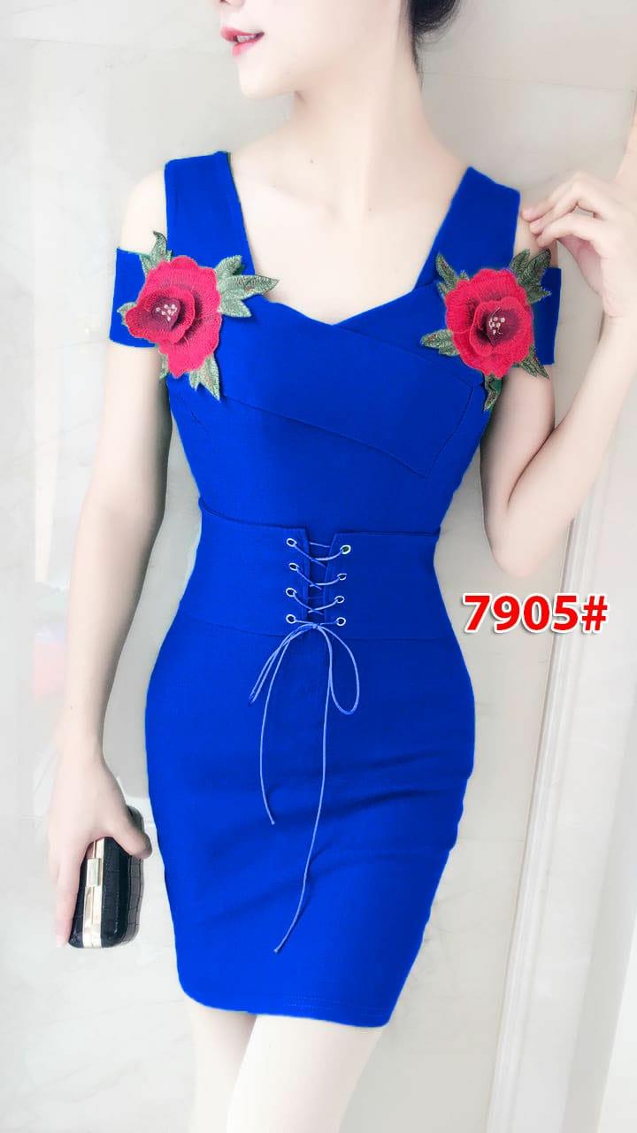 7905# dress fashion / dress span import / gaun pesta 