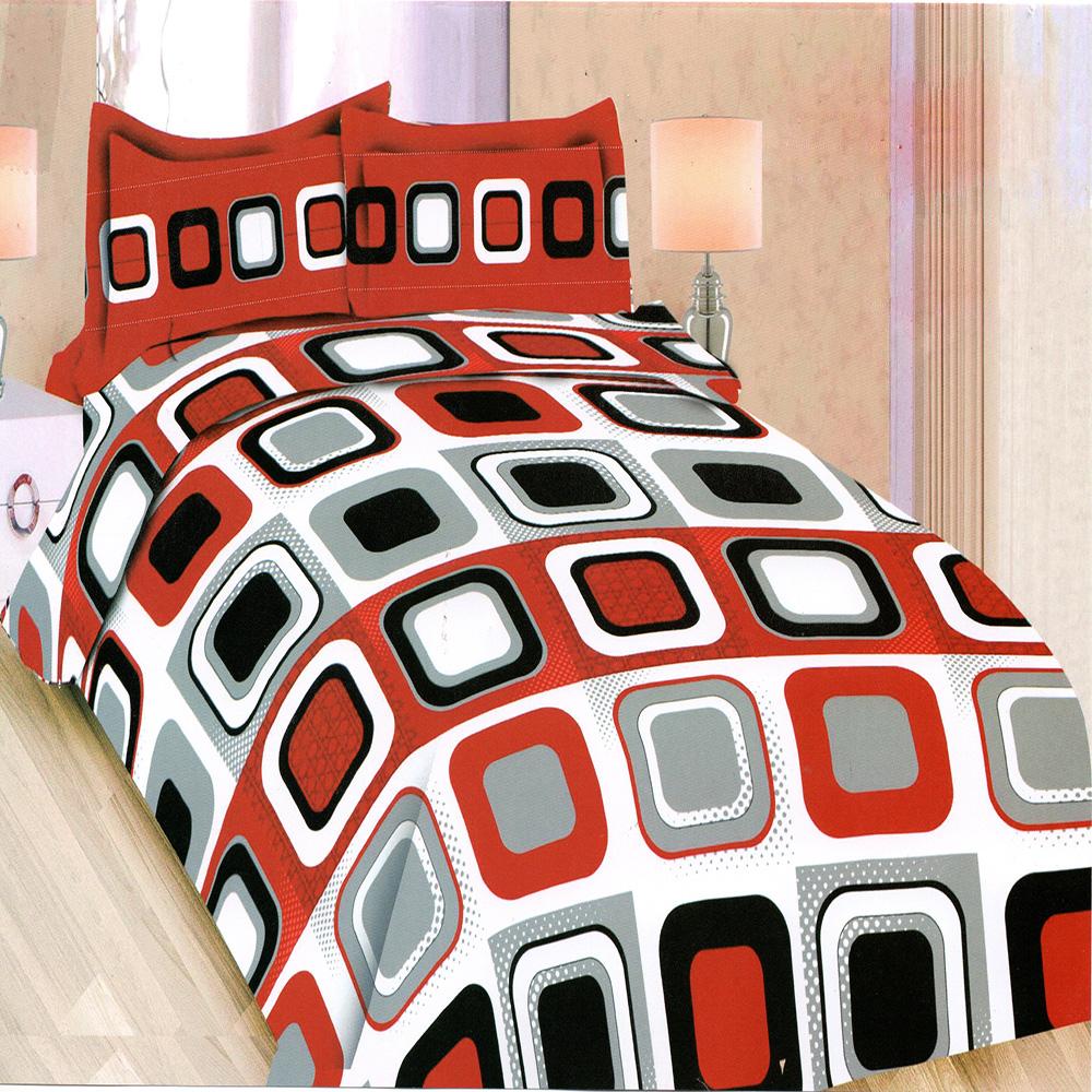 Bonita Bedcover King 3D Motif Red Wood - 180x200 cm