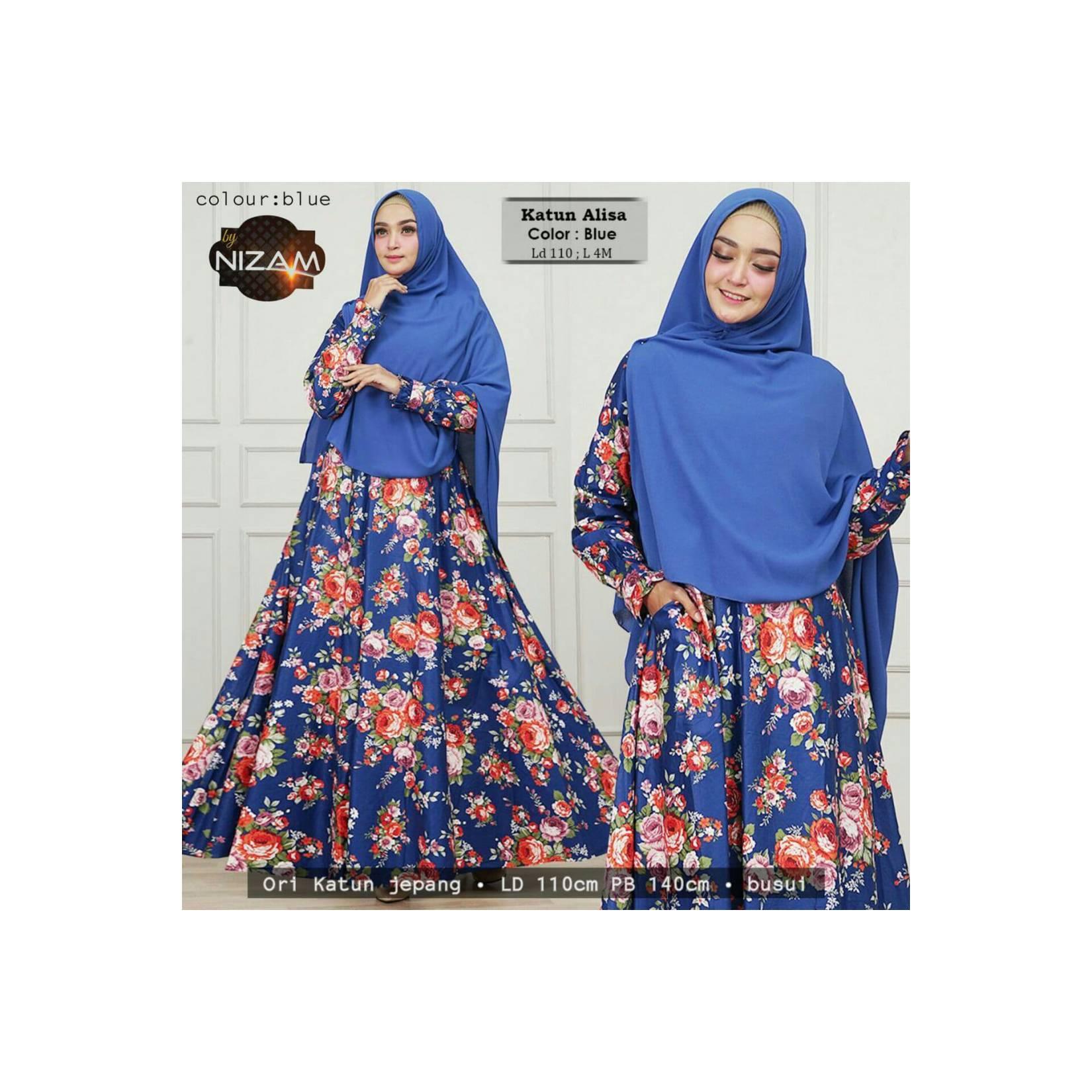 Gamis syari ALISA bahan katun jepang busui-fashion wanita
