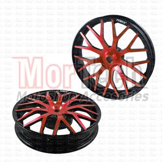 Power Evo Velg Pelek Racing Tapak Lebar Vario 150 Palang 18 Ring 14 - 215 & 250 Hitam Merah