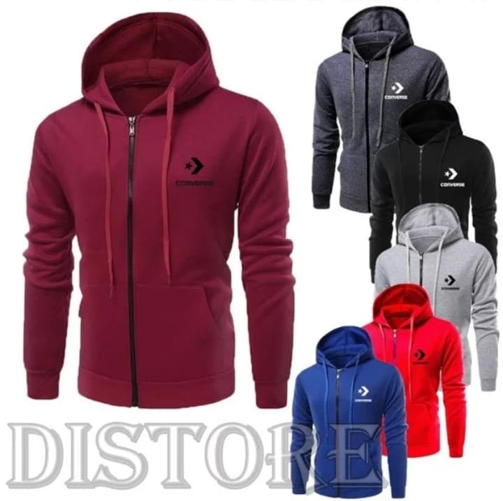 Jaket Baju Atasan Zipper Sweater Hoodie Jumper Converse