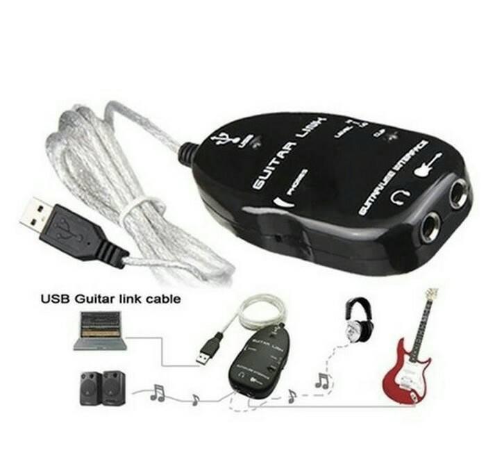 USB GUITAR LINK original CABLE ampli BONUS OTG MICRO USB konektor gitar kabel efek audio suara musik karaoke vokal artis HP HANDPHONE KOMPUTER laptop pc cpu UHS UNIVERSAL BISA KE SEMUA