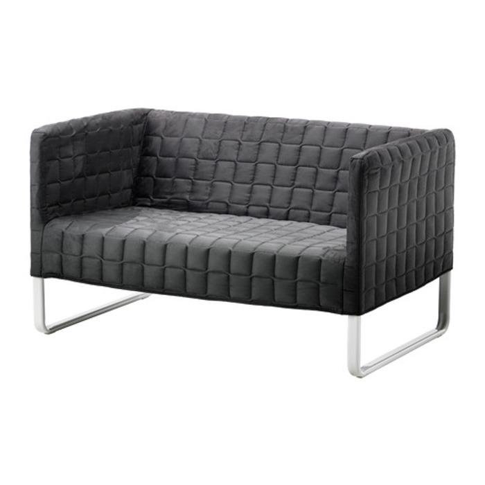 IKEA KNOPPARP Sofa dua dudukan, abu-abu